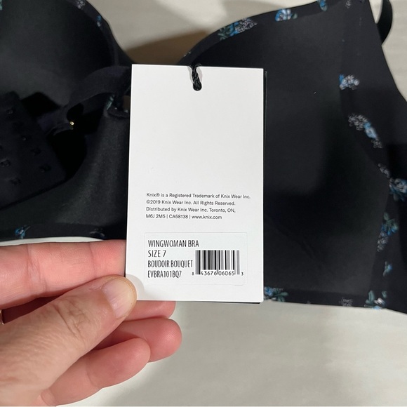 Knix x Anna Sui WingWoman Black Floral Contour Bra 36DD - Picture 4 of 12